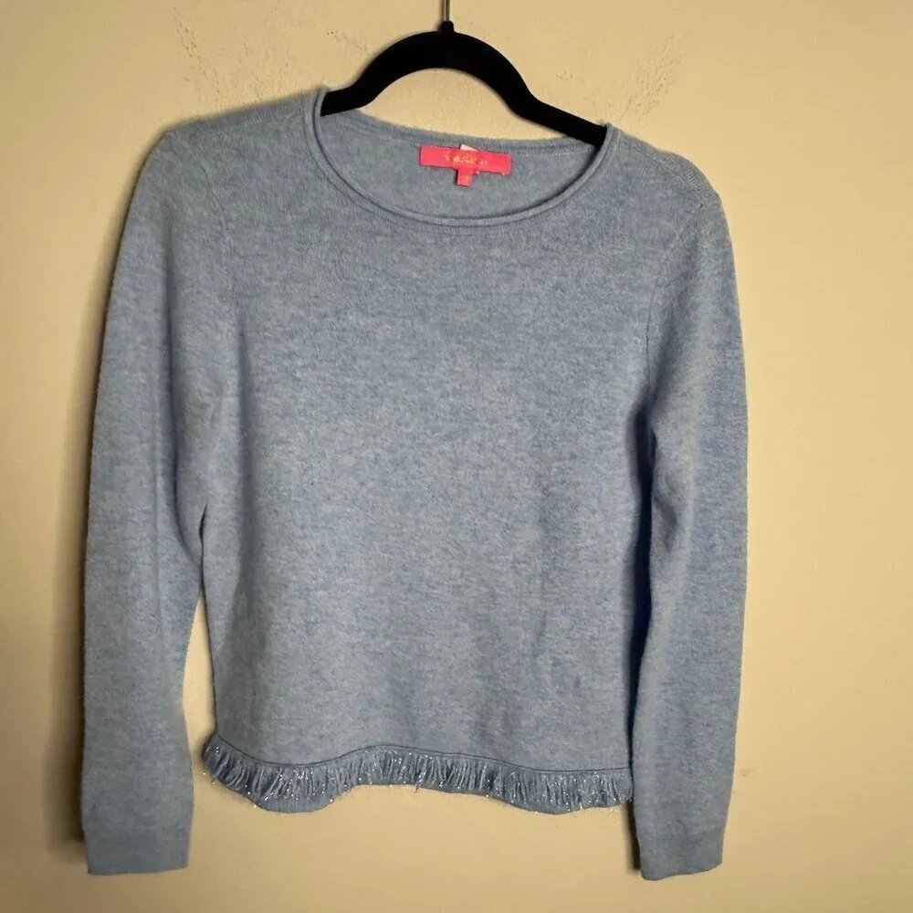 Lilly Pulitzer Women's Vista Knit Fringe Crewneck Sweater - Size XS Extra Small‎